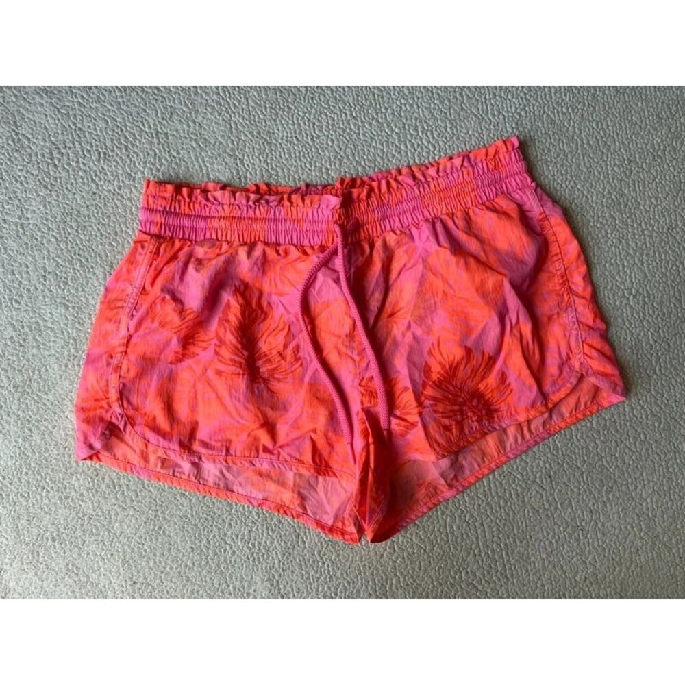 Aerie Pink & Orange Neon Palm Board Shorts Womens Medium